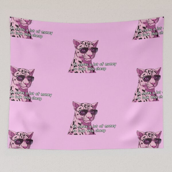Item preview, Pink jaguar with sunglasses meme quote  designed and sold by pinkuardesign.