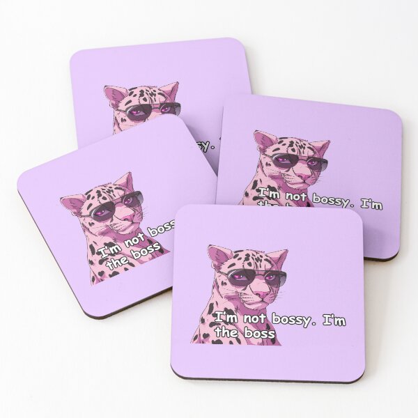 Item preview, Pink jaguar with sunglasses meme quote  designed and sold by pinkuardesign.