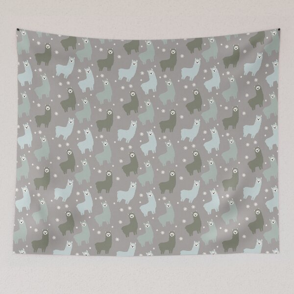 Item preview, Blue Fluffy Llamas designed and sold by dottiedigitals.