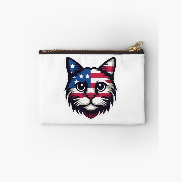 Item preview, Patriotic American Flag Cat Mascot designed and sold by 3Tubes.