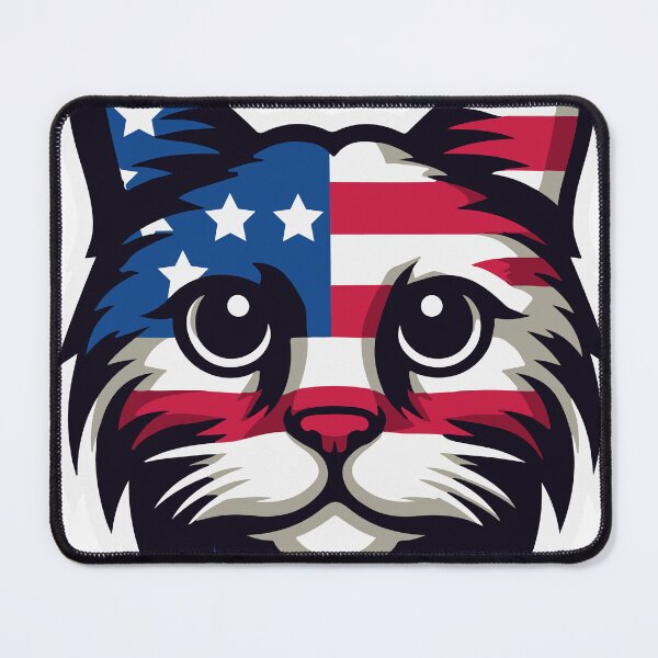 Item preview, Patriotic American Flag Cat Mascot designed and sold by 3Tubes.