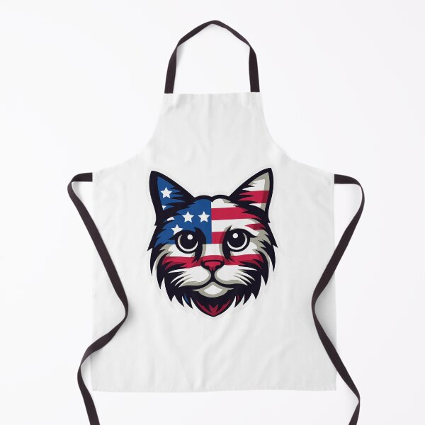 Item preview, Patriotic American Flag Cat Mascot designed and sold by 3Tubes.