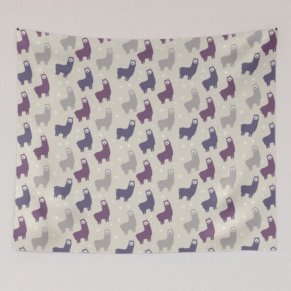 Item preview, Purple Fluffy Llamas designed and sold by dottiedigitals.