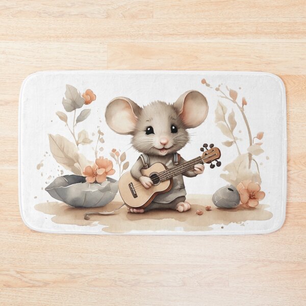 Item preview, Cute Mouse Playing Guitar designed and sold by Pawsandco.