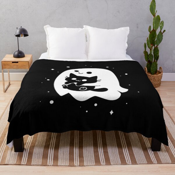 Item preview, Spooky Cat Snatcher - Ghost Holding Black Cat designed and sold by Snouleaf.