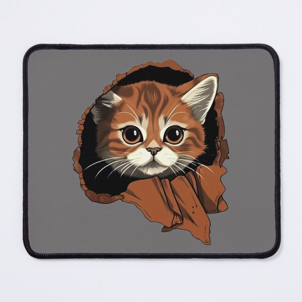 Item preview, Cute kitten look from torn fabric Hole Cloth Cat Lover Owner designed and sold by ELBERSAID.