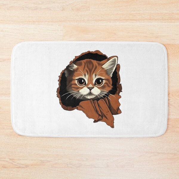 Item preview, Cute kitten look from torn fabric Hole Cloth Cat Lover Owner designed and sold by ELBERSAID.