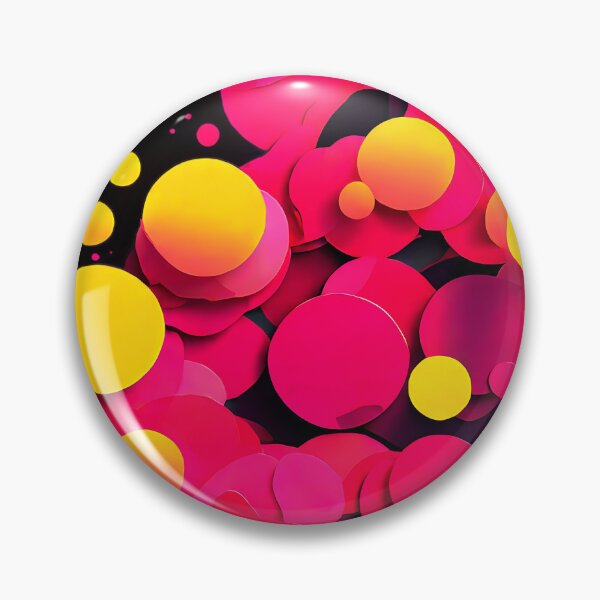 Item preview, Neon pink and yellow overlapping circles with bright accents for an eye-catching designed and sold by Tchoice.
