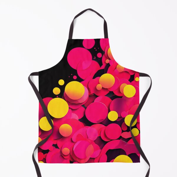 Item preview, Neon pink and yellow overlapping circles with bright accents for an eye-catching designed and sold by Tchoice.
