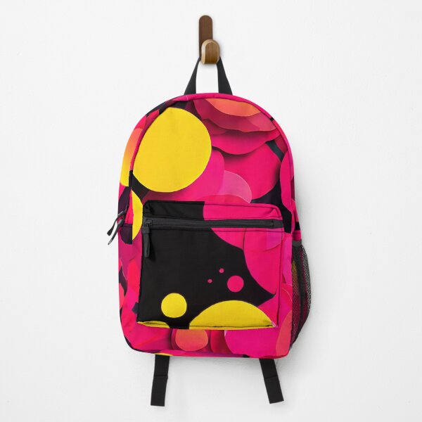 Item preview, Neon pink and yellow overlapping circles with bright accents for an eye-catching designed and sold by Tchoice.