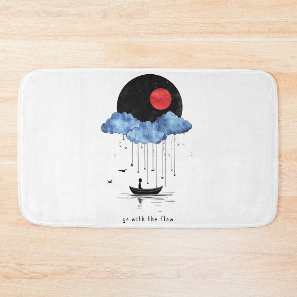 Item preview, Ethereal Kayak Watercolor Dreamlike Image - Go With The Flow designed and sold by triharder12.
