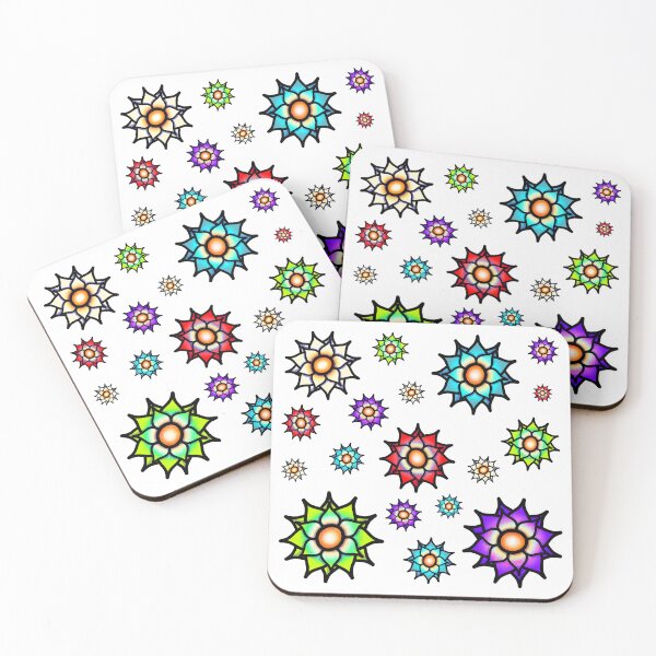 Item preview, Glowing Colorful Flowers designed and sold by ShaeRaindrop.