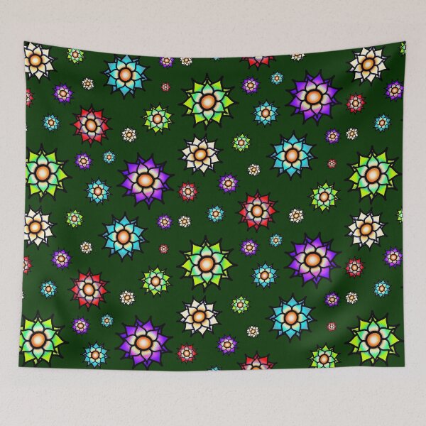 Item preview, Glowing Colorful Flowers designed and sold by ShaeRaindrop.
