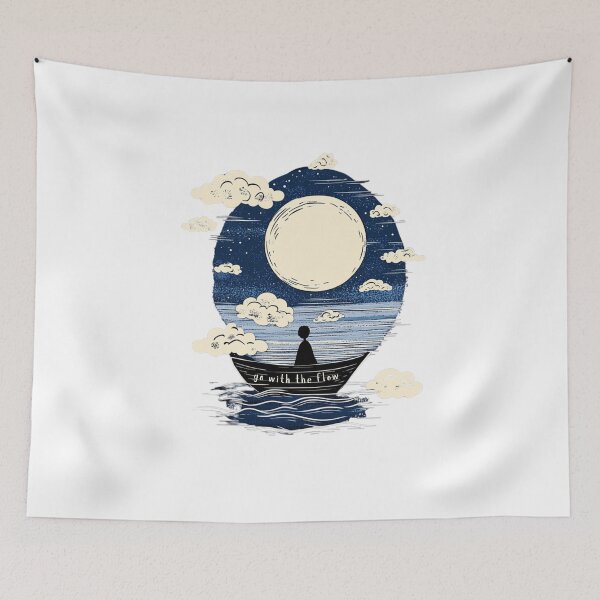 Item preview, Ethereal Kayak Watercolor Dreamlike Image - Go With The Flow designed and sold by triharder12.