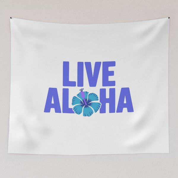 Item preview, Live Aloha. Blue And Cyan Flower designed and sold by PMCreative.
