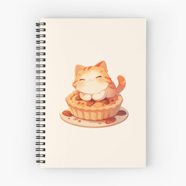 Item preview, Cute Cat Sitting on a Pecan Pie designed and sold by NikoNekoDesigns.