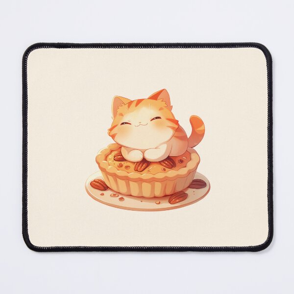 Item preview, Cute Cat Sitting on a Pecan Pie designed and sold by NikoNekoDesigns.
