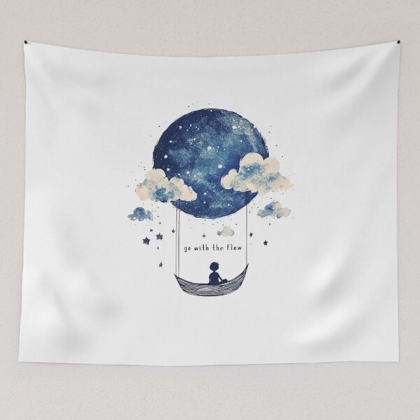 Item preview, Ethereal Kayak Watercolor Dreamlike Image - Go With The Flow designed and sold by triharder12.