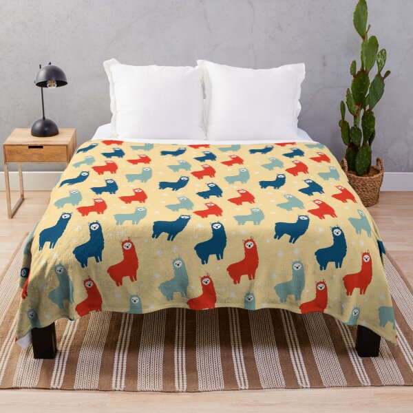 Item preview, Blue and Orange Fluffy Llamas designed and sold by dottiedigitals.