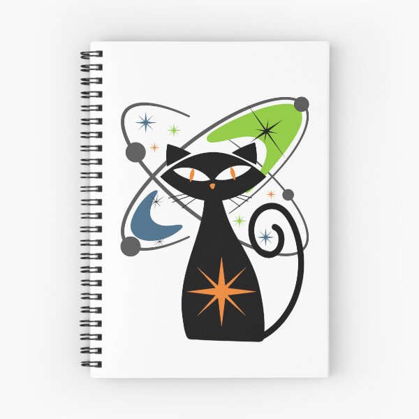 Item preview, Vintage Retro Atomic Black Cat designed and sold by StoneybrokeM.