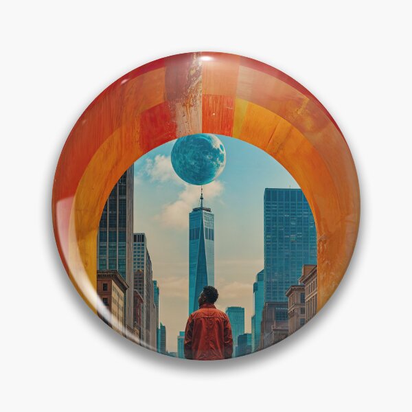 Item preview, Collage Wall Art T-shirt Design: Man walking in the Street designed and sold by ForeverPrintsOK.