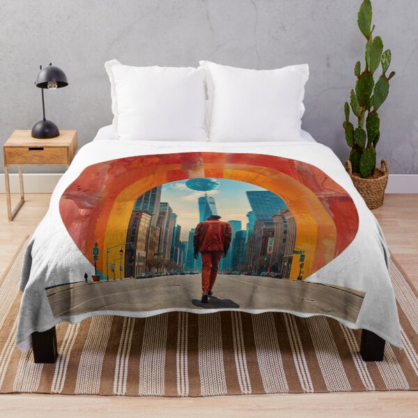 Item preview, Collage Wall Art T-shirt Design: Man walking in the Street designed and sold by ForeverPrintsOK.