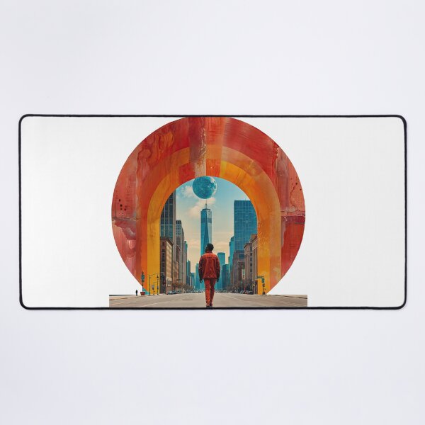 Item preview, Collage Wall Art T-shirt Design: Man walking in the Street designed and sold by ForeverPrintsOK.