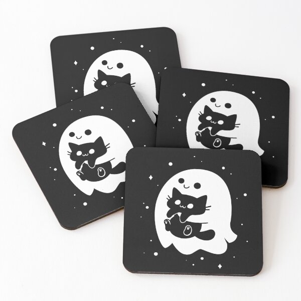 Item preview, Spooky Cat Snatcher - Ghost Holding Black Cat designed and sold by Snouleaf.