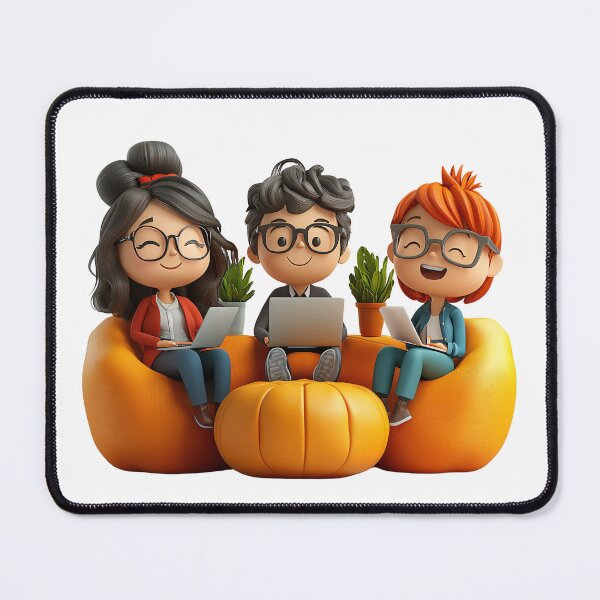 Item preview, Three animated friends working designed and sold by Thanakan-Design.