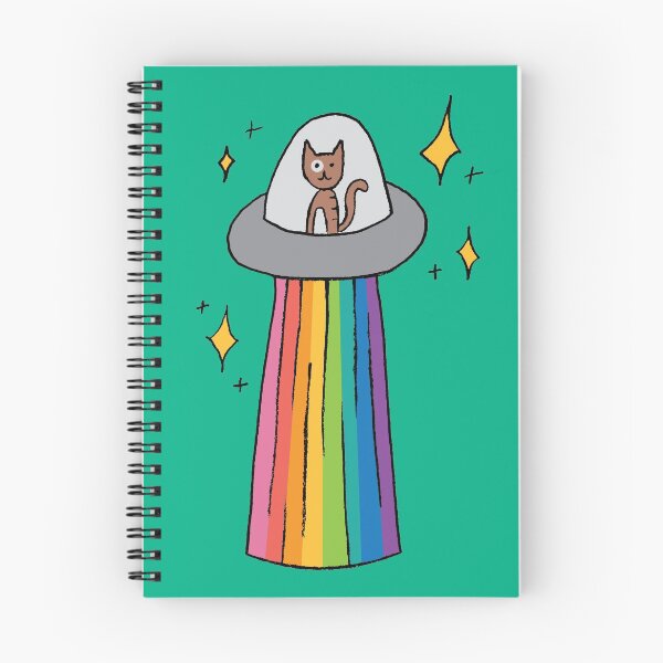 Item preview, Alien Kitty Rainbow UFO designed and sold by Bailey Collins.