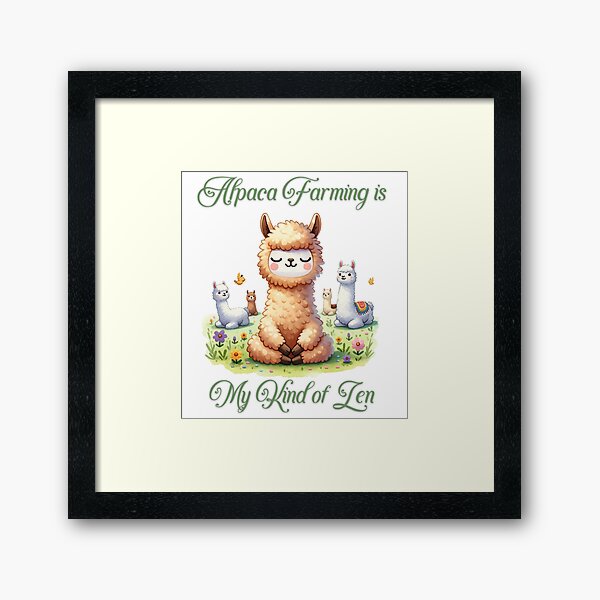 Item preview, Alpaca Farming is My Kind of Zen Tshirt designed and sold by Warms My Heart Designs.