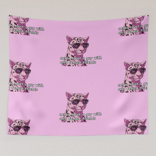 Item preview, Pink jaguar with sunglasses meme quote  designed and sold by pinkuardesign.