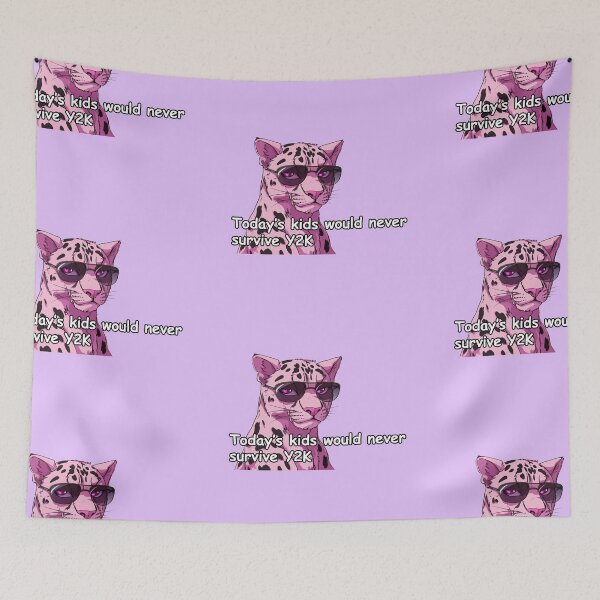 Item preview, Pink jaguar with sunglasses meme quote  designed and sold by pinkuardesign.