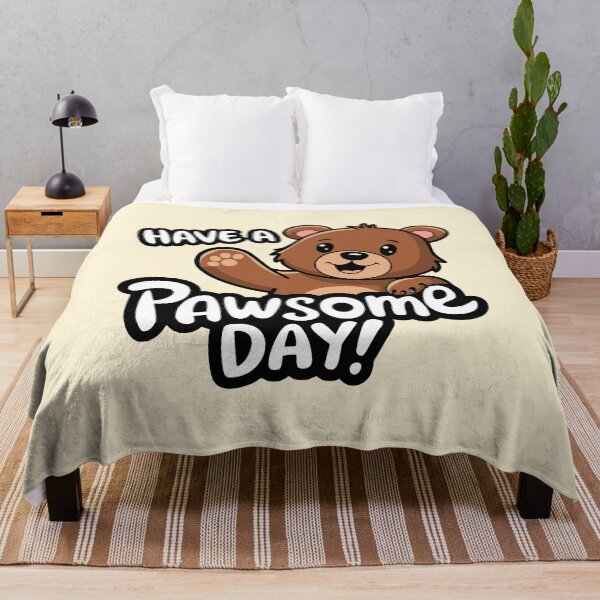 Item preview, Have A Pawsome Day! Cute Bear Pun designed and sold by PMCreative.