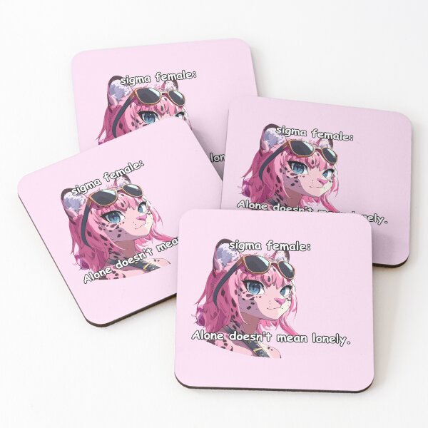Item preview, Pink jaguar sigma female anime style meme quote  designed and sold by pinkuardesign.