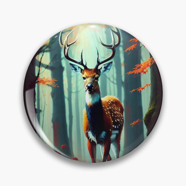 Item preview, Majestic Stag Amidst Autumn Splendor #3 designed and sold by LyssasMindArt.