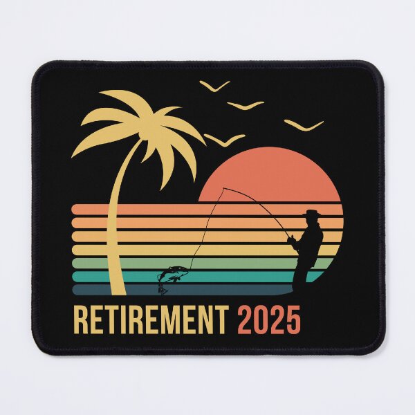 Item preview, beach and fishing- Retirement 2025 designed and sold by FluxAuraTees.