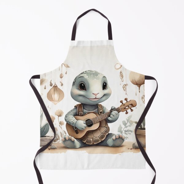 Item preview, Adorable Baby Turtle Playing Guitar designed and sold by Pawsandco.