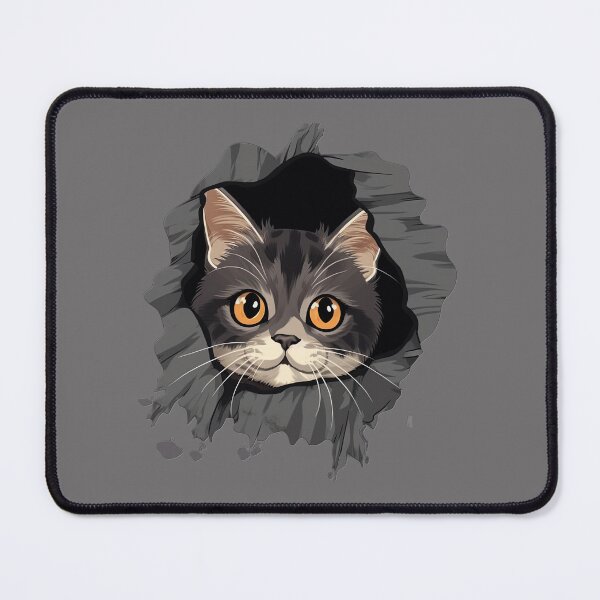 Item preview, Cute kitten-Cat look from torn fabric Hole Cloth Cat Lover Owner designed and sold by ELBERSAID.