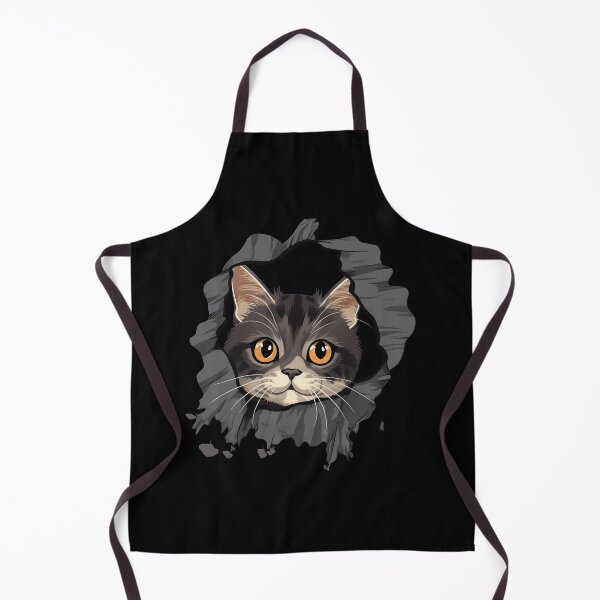 Item preview, Cute kitten-Cat look from torn fabric Hole Cloth Cat Lover Owner designed and sold by ELBERSAID.