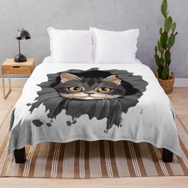 Item preview, Cute kitten-Cat look from torn fabric Hole Cloth Cat Lover Owner designed and sold by ELBERSAID.