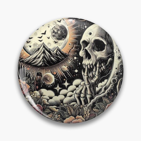 Item preview, Skull with roses and moonlight designed and sold by NNStoreFreiburg.