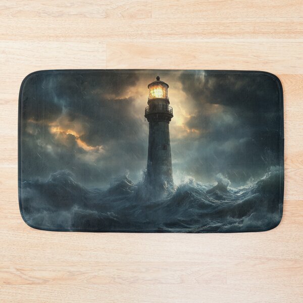 Item preview, Lighthouse in the middle of a storm designed and sold by valerko26.