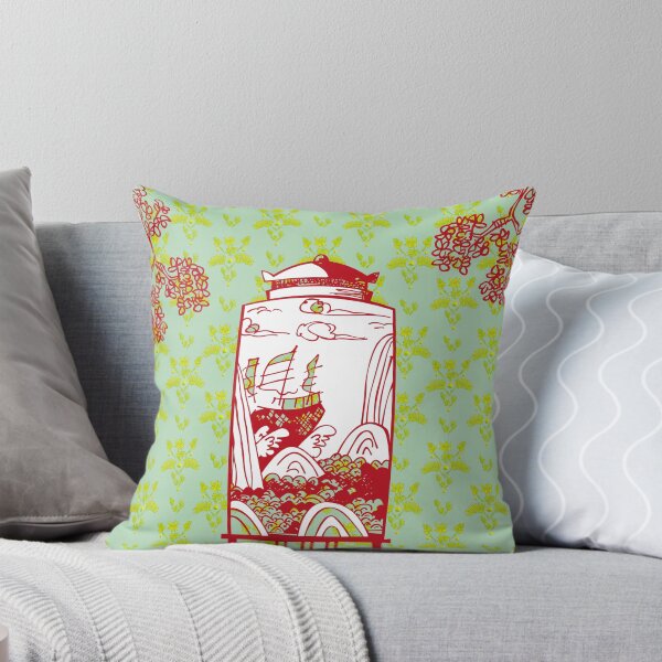 Landscape with vase Throw Pillow