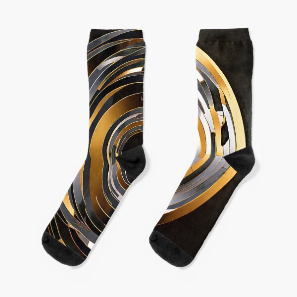 Item preview, Overlapping circles in metallic gold and silver for a shimmering, futuristic designed and sold by Tchoice.