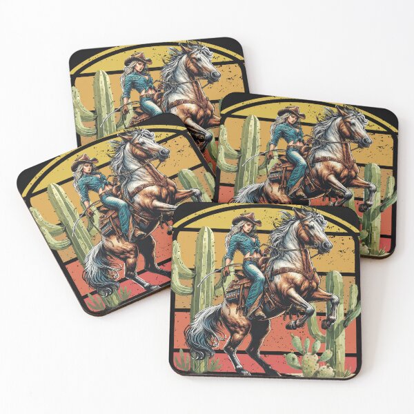 Item preview, Woman cowboy on horseback. designed and sold by MagelliShop.