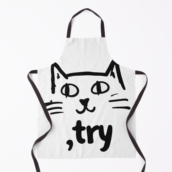 Item preview, Minimalist Black Cat Sketch Design Try Wording designed and sold by RecortShirt.
