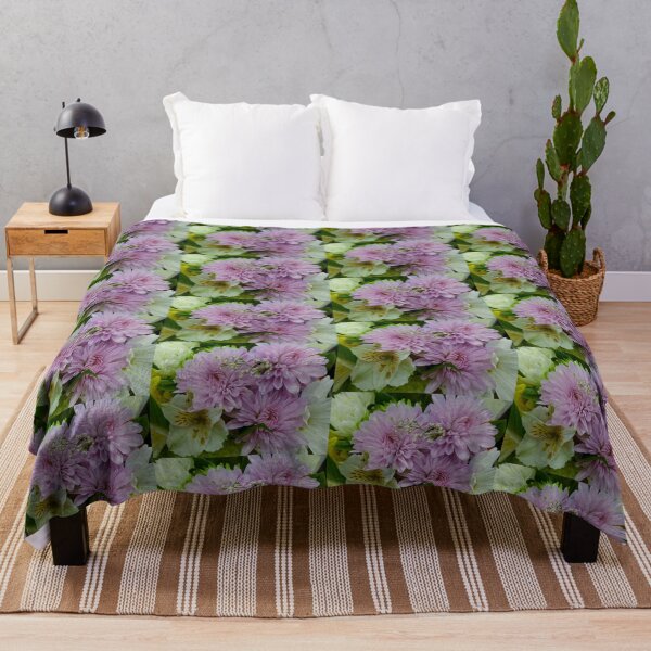 Item preview, PASTEL GREEN AND VIOLET FLORAL designed and sold by Elaine Bawden.