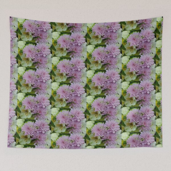 Item preview, PASTEL GREEN AND VIOLET FLORAL designed and sold by Elaine Bawden.