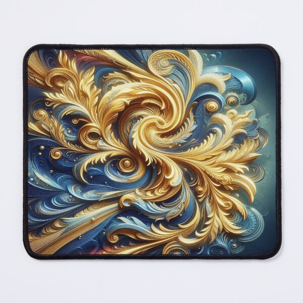Item preview, A colourful masterpiece: golden waves in bright colours designed and sold by FotoworldEdel.